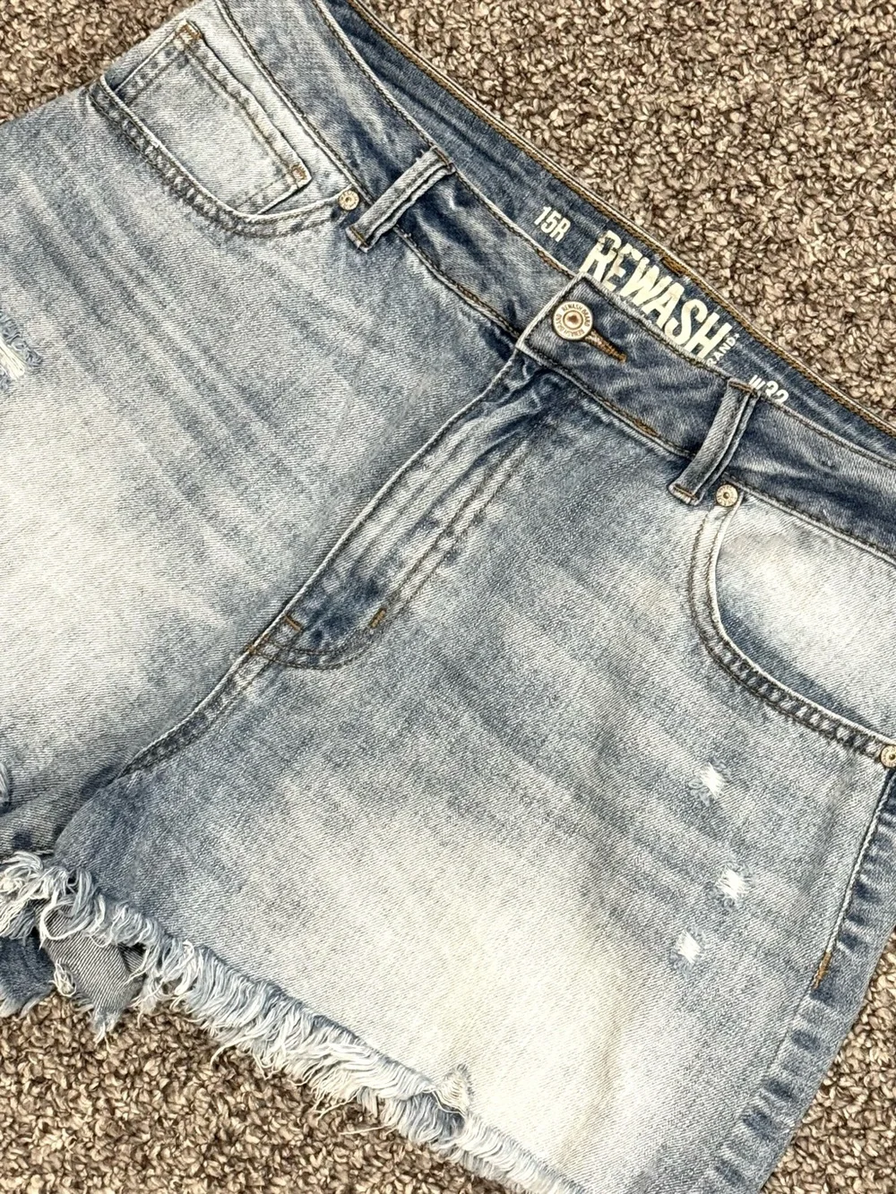 Rewash Light Blue Denim Jeans with Contrast Stitching